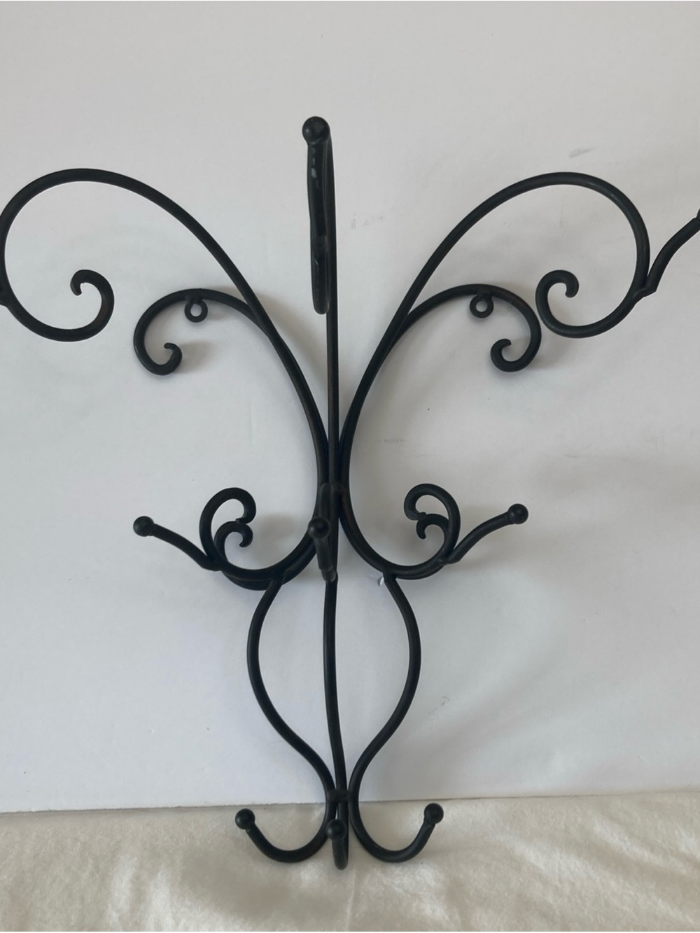Black Decorative Metal Wall Hook for coats, jewelry hats etc. Brand Unspecified